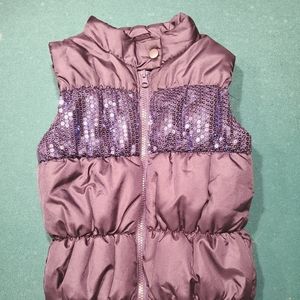 Girls Puffer vest with sequins